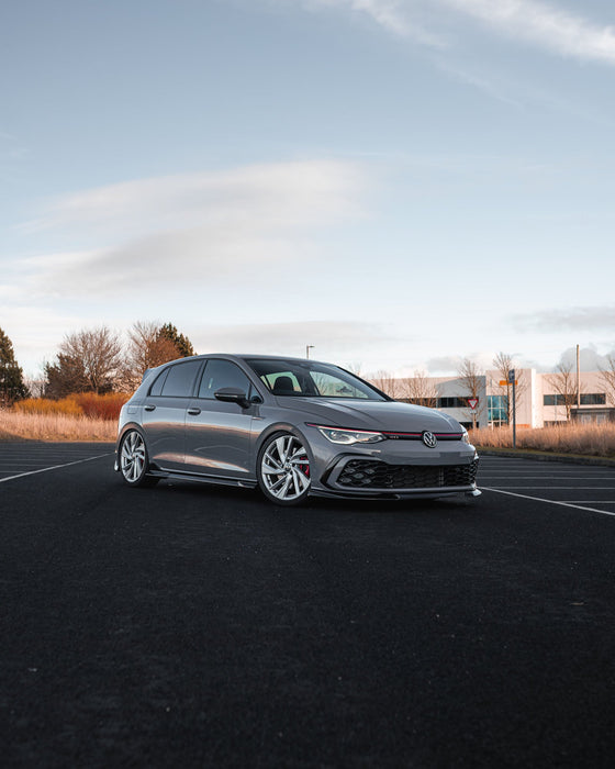 VW Golf R-Line & Golf GTI Mk8 EVO-1 Gloss Black Front Splitter by ZAERO (2020+), Front Lips & Splitters, Zaero Design - AUTOID | Premium Automotive Accessories